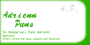adrienn puns business card